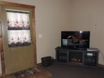 50 in Flat Screen TV with Fire Heater TV Stand